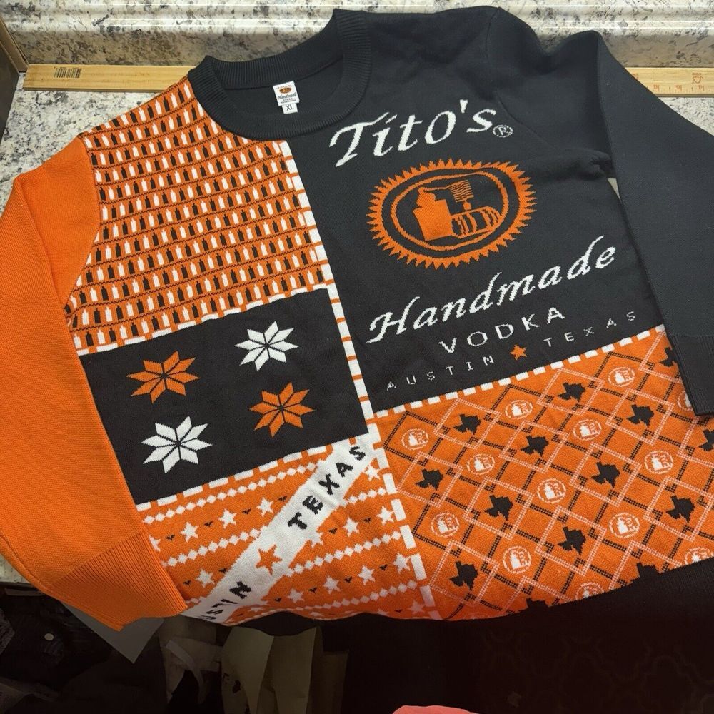 Tito's Handmade Vodka Size XL Sweater Winter Holiday Ugly Christmas Party